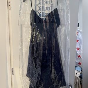 Off the shoulder dress. Navy blue